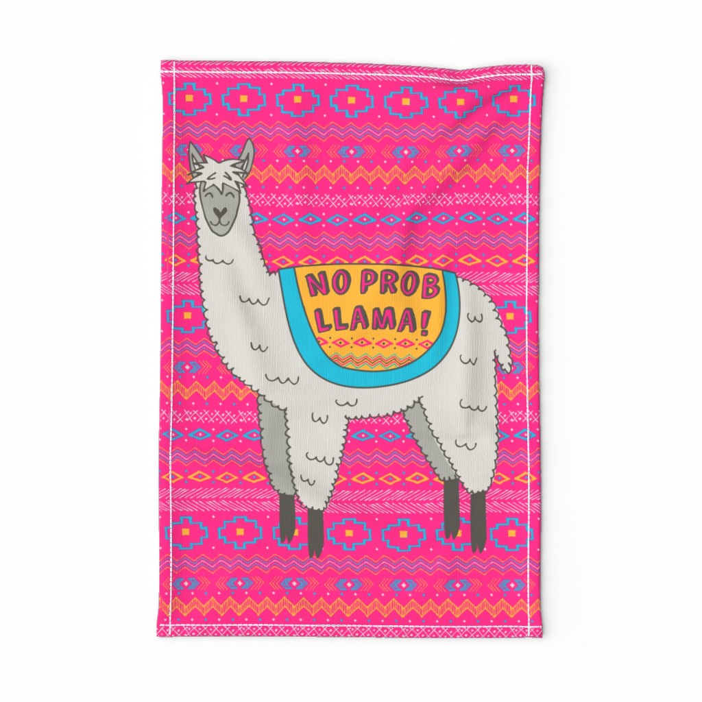 No Prob Llama Tea Towel