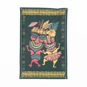 Aloha Retro Bar Cart Tea Towel