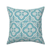 Quatrefoil Blue