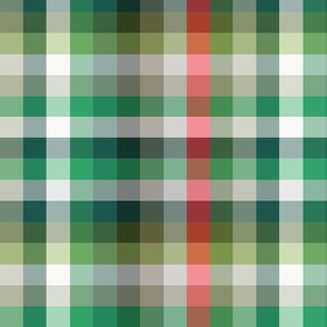 Plaid for Magnolias white green red