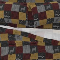 Always Quilt - Burgandy, Gold, Black - Wizard Quotes