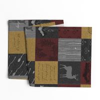 Always Quilt - Burgandy, Gold, Black - Wizard Quotes