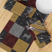 Always Quilt - Burgandy, Gold, Black - Wizard Quotes