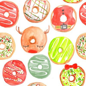 8" Christmas Donuts // White