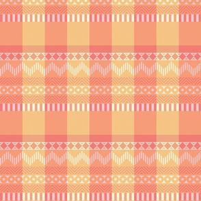 Ornamental zigzag stripe #2 -  stripe - herringbone pattern - dotpink