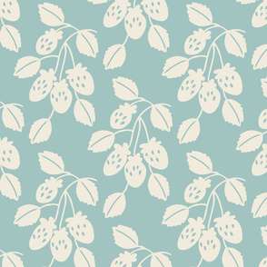 Solid berry branches on light blue