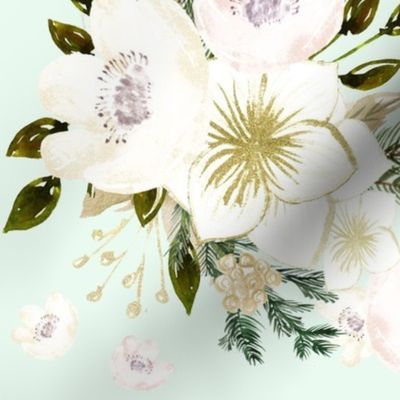 10.5" Pine Florals // Tara Mint