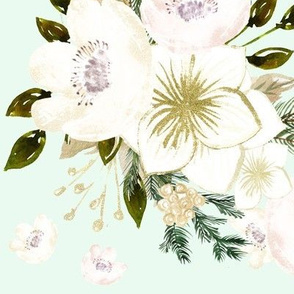 10.5" Pine Florals // Tara Mint