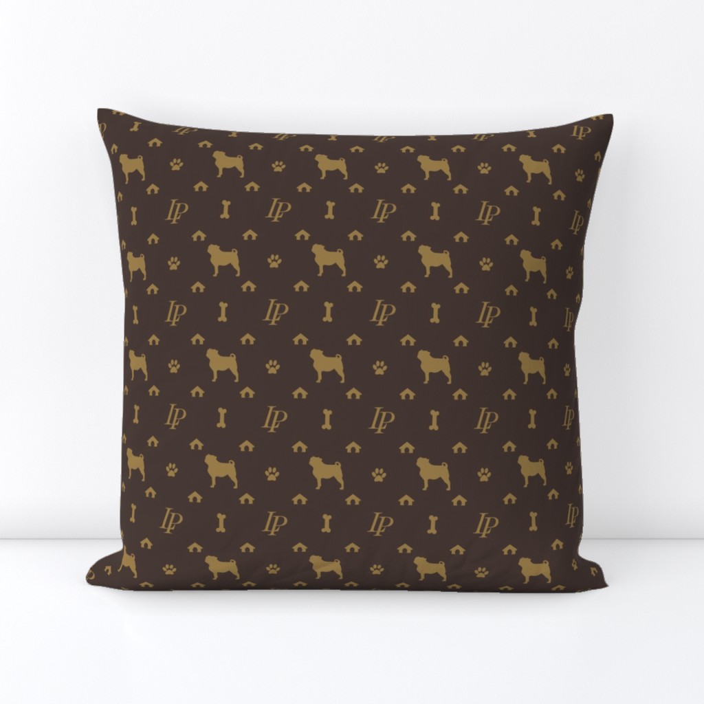 Louis Pug Face Luxury Dog Pattern