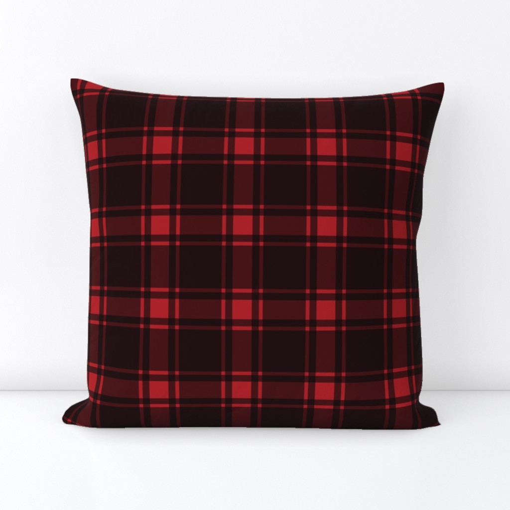 Minimalist Middleton Tartan in Red + Black