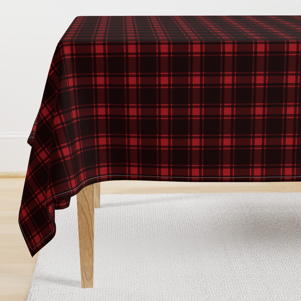 Minimalist Middleton Tartan in Red + Black