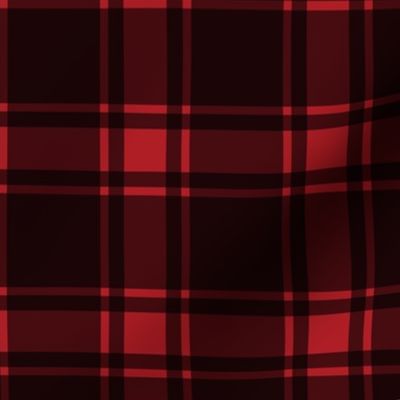 Minimalist Middleton Tartan in Red + Black