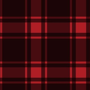 Minimalist Middleton Tartan in Red + Black