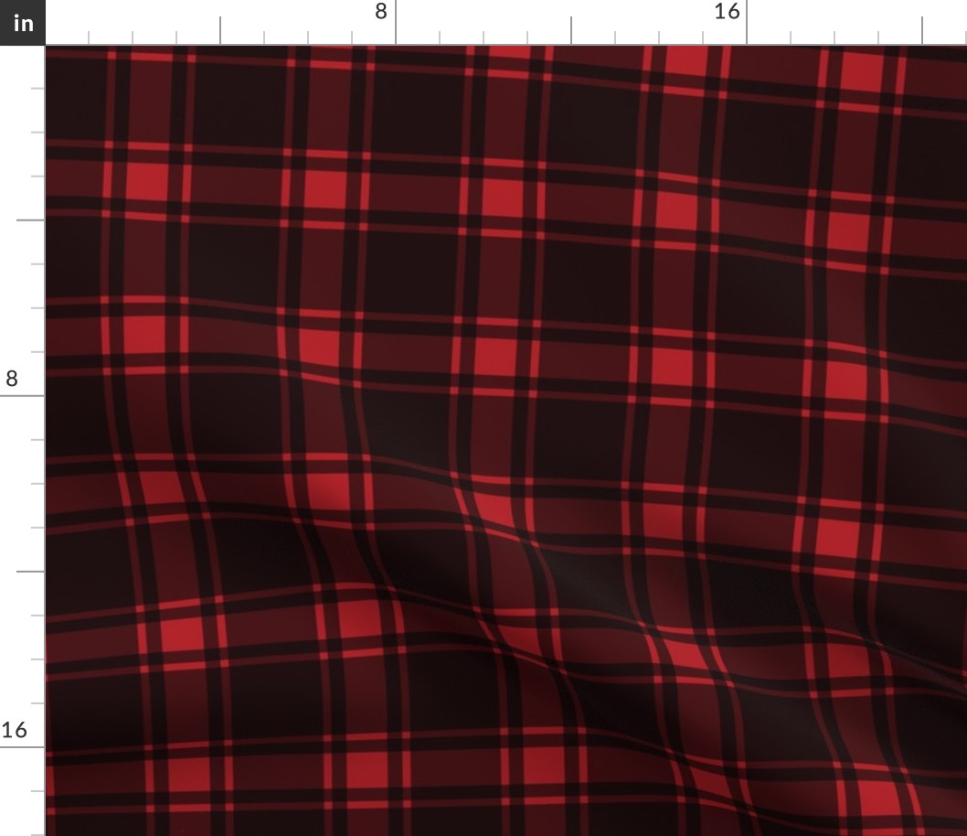 Minimalist Middleton Tartan in Red + Black