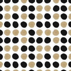 dots black and gold glitter