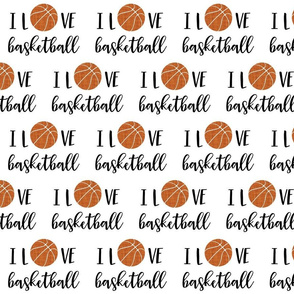 I Love Basketball Fabric, Wallpaper and Home Decor | Spoonflower
