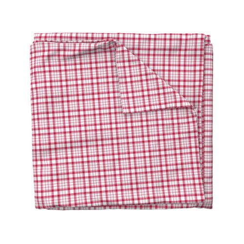 Raspberry Red and White Plaid