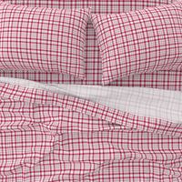 Raspberry Red and White Plaid