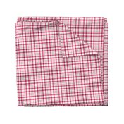 Raspberry Red and White Plaid