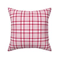 Raspberry Red and White Plaid