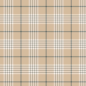 Navy And Tan Plaid Fabric, Decor Wallpaper | and Spoonflower Home