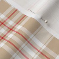 Red and Beige Plaid