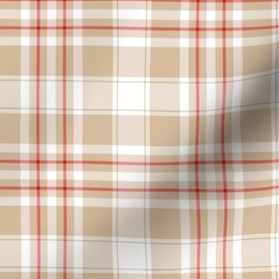 Red and Beige Plaid