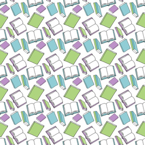Library Pattern - Tossed Books