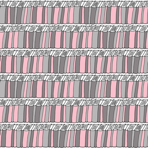 Pink and Gray Book Shelf Pattern