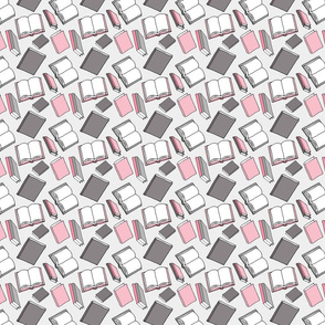 Pink and Gray Book Pattern