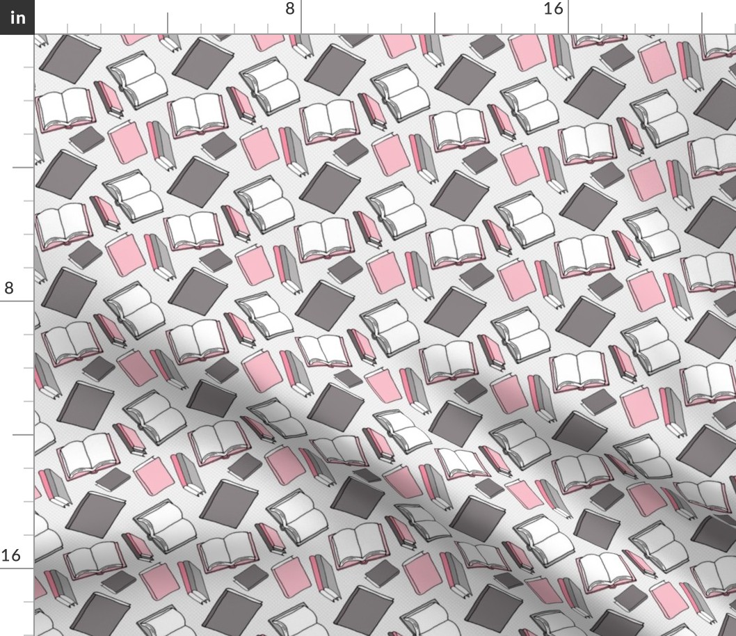 Pink and Gray Book Pattern