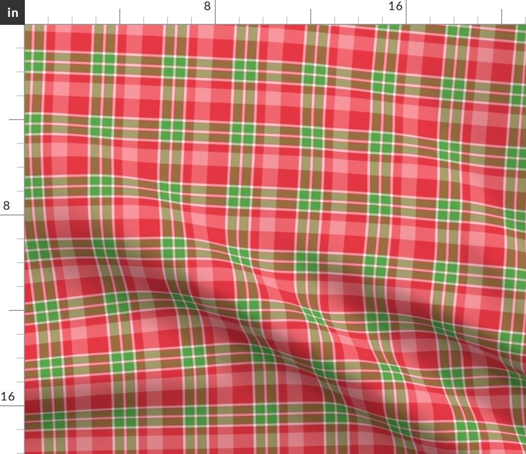 Red, Pink, and Green Christmas Plaid