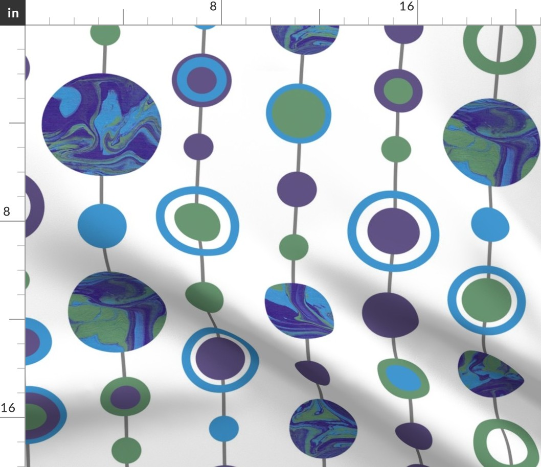 Azure, Violet & Emerald Marbled Spots