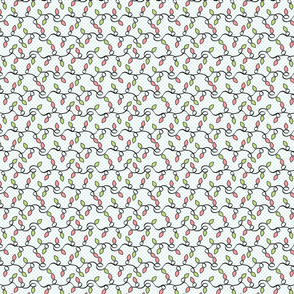 Pink and Green Christmas Lights Pattern