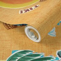 Tiki Beach Tea Towel