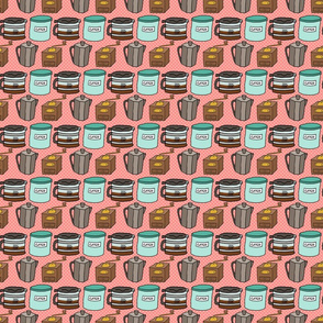 Coffee Pattern on Pink