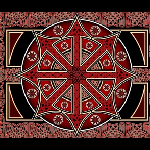 Chaos Star Banner in Knotwork 48x36"