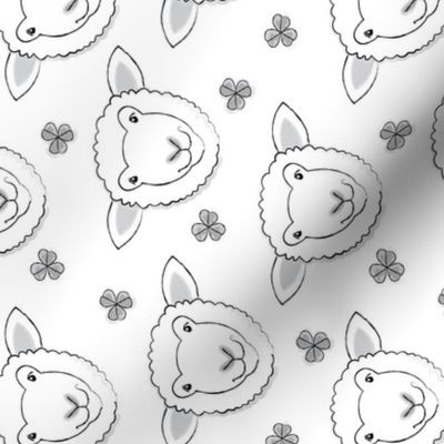 rotated sheep-with-clover-on-white