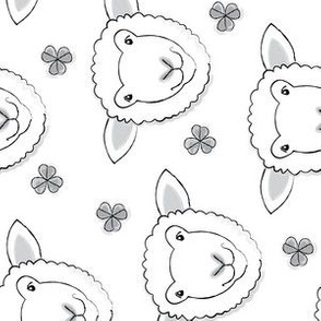 rotated sheep-with-clover-on-white