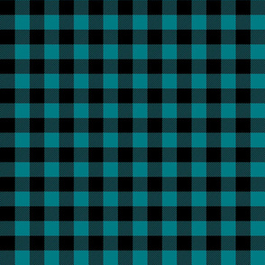 buffalo plaid dark teal 1"