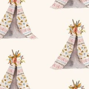 4" Autumn Love Teepee - Ivory