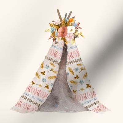 8" Autumn Love Teepee - Ivory