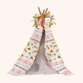 8" Autumn Love Teepee - Ivory