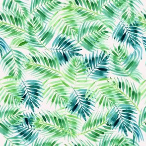 Watercolor Palm leaves Pattern