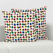 color pop // pop, circles, blobs, spots, dots, abstract, bright, color, pop, fabric  - white