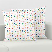 confetti dots // - colorful, bright, pop, rainbow, cute, kids, dot, dots, spots, abstract - white