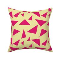 Pink on Cream Retro Triangles, Geometric Shapes
