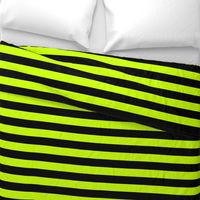 Slime Green and Black Horizontal Witch Stripes