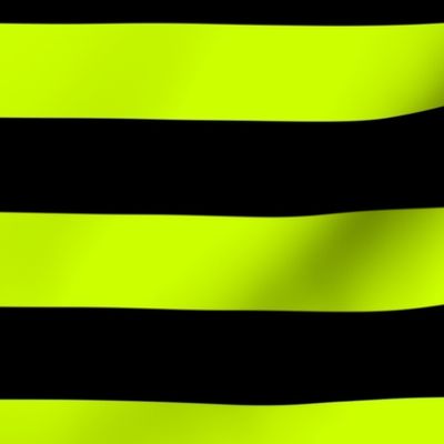 Slime Green and Black Horizontal Witch Stripes