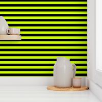 Slime Green and Black Horizontal Witch Stripes